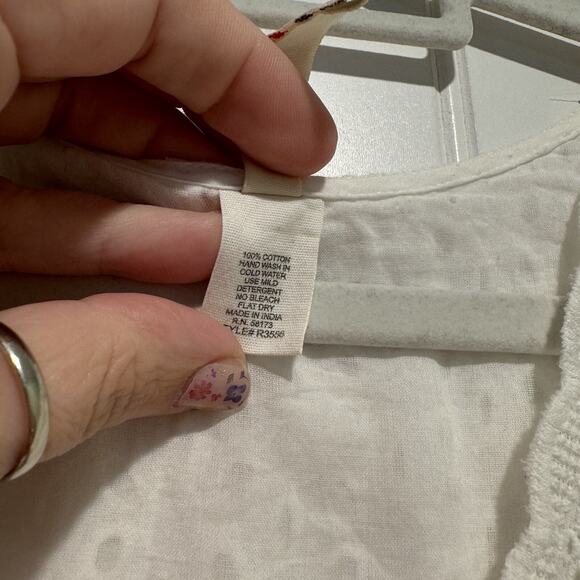 Raga Ariana White Eyelet Lace Midi Dress Cottage Wedding Size Small - Picture 6 of 7